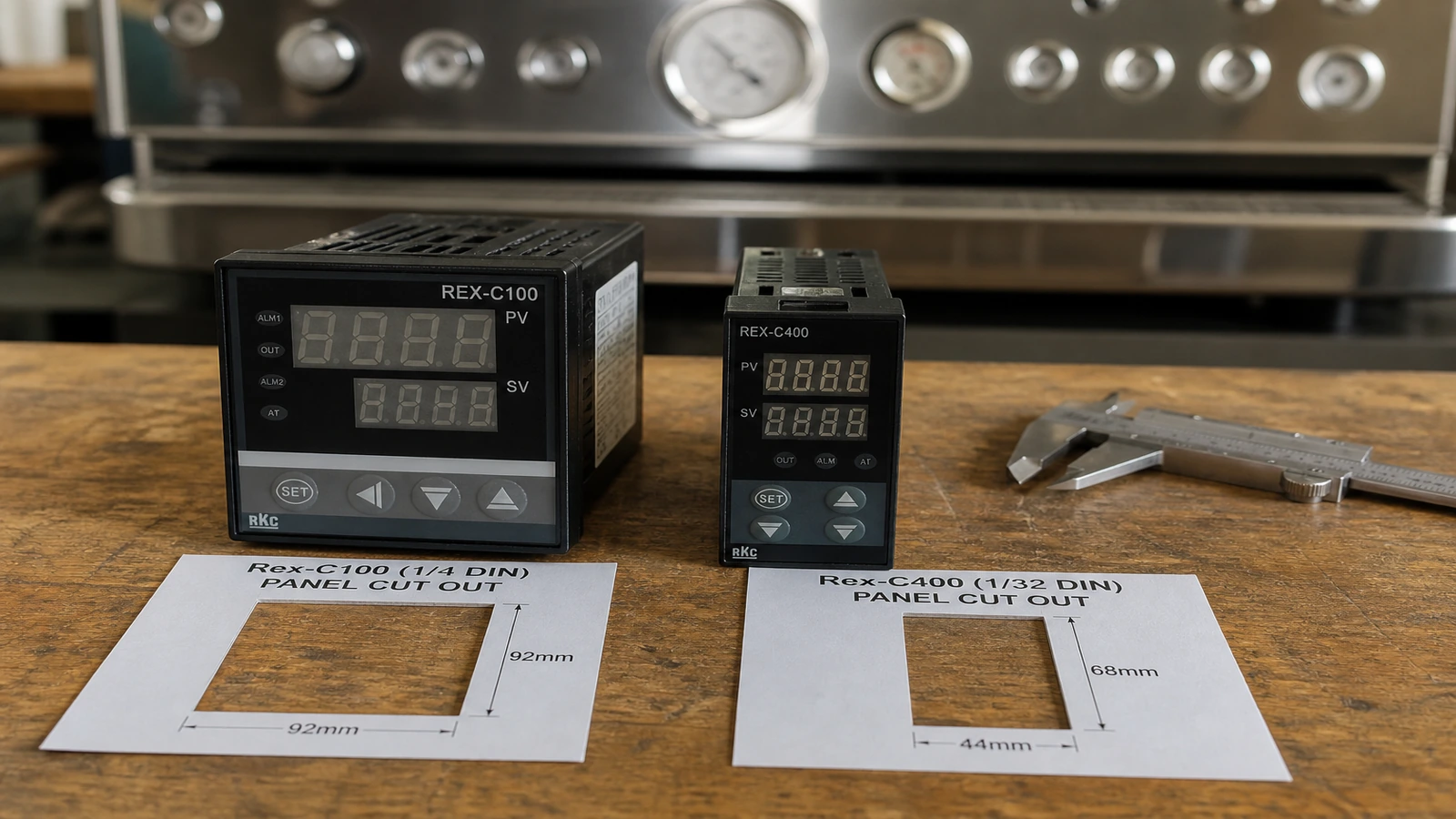Panel-mount PID temperature controller context for UK search: Rex-C100 vs XMT7100 PID controller UK